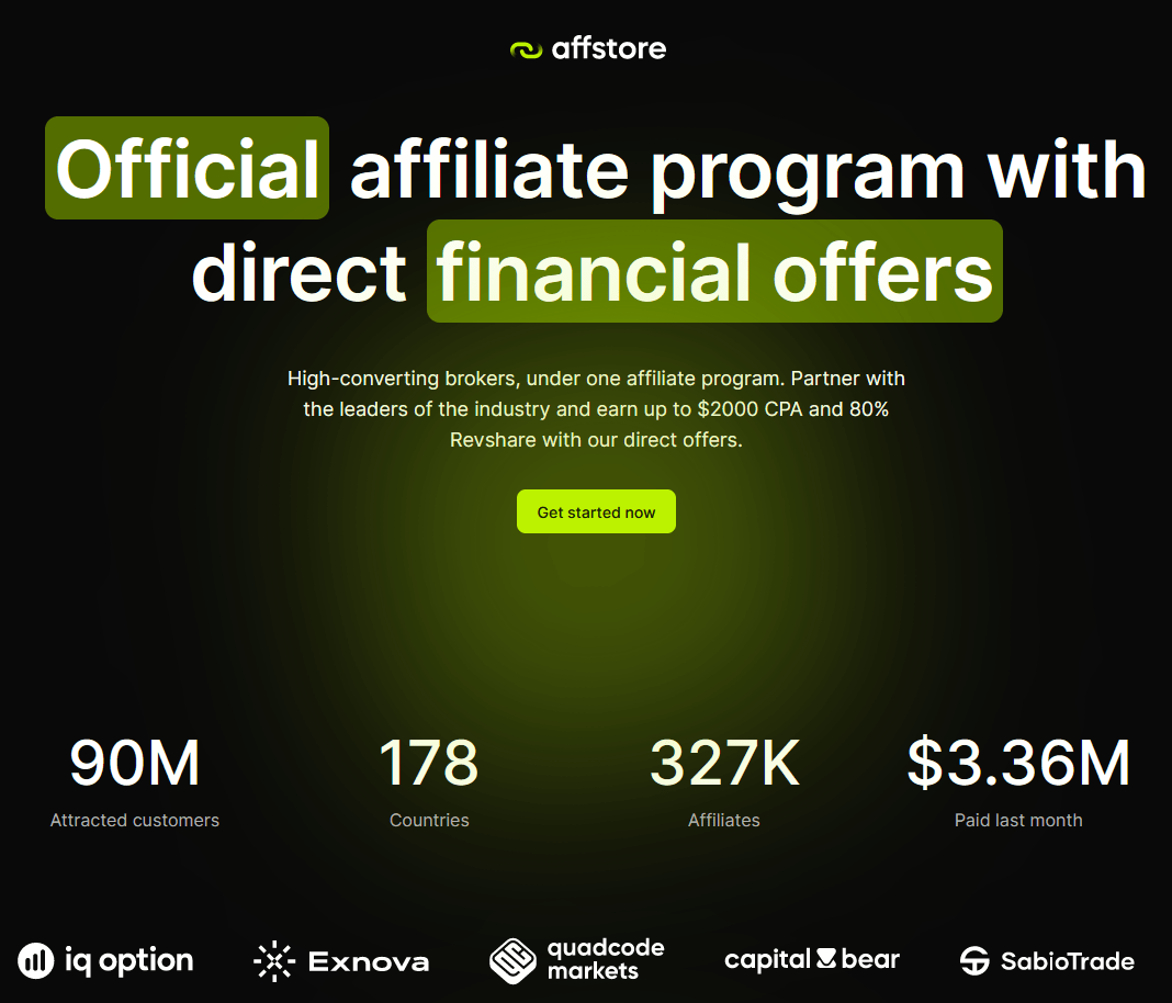 Affstore 外汇联盟计划