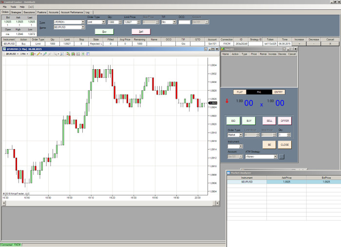 NinjaTrader Platform Screenshot