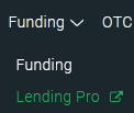 Bitfinex - Go to Lending Pro