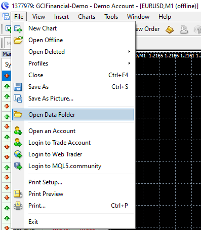 MT4 - Open Data Folder