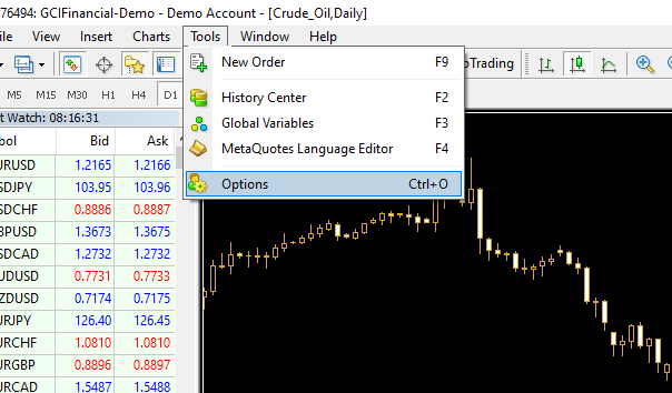 MT4 History Options