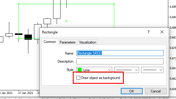 Changing Rectangle's Fill Status Manually in MetaTrader 4 Changing Rectangle's Fill Status Manually in MetaTrader 4