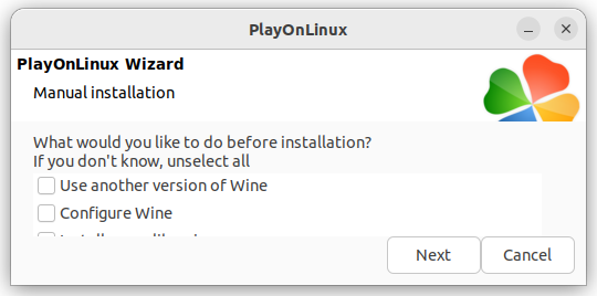 Additional settings during installation of application