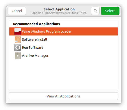 Selecting application loader in Linux