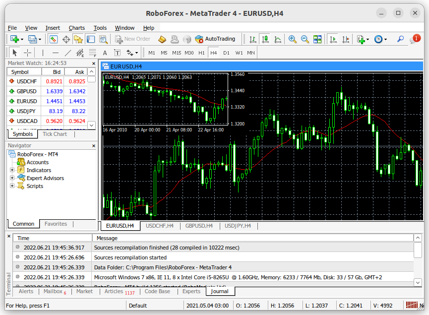 MetaTrader 4 for Linux