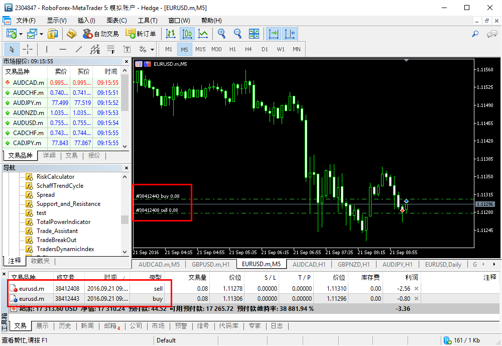 Hedging positions in MT5