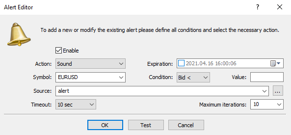 Alert Editor Alert Editor