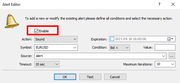 Enable Checkbox Enable Checkbox