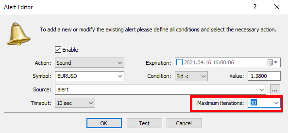 Set the Maximum Iterations Set the Maximum Iterations