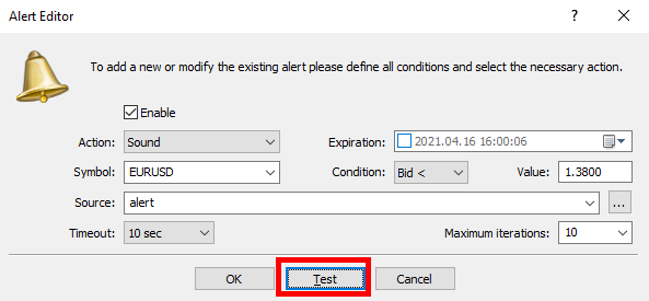 Test Alert Test Alert