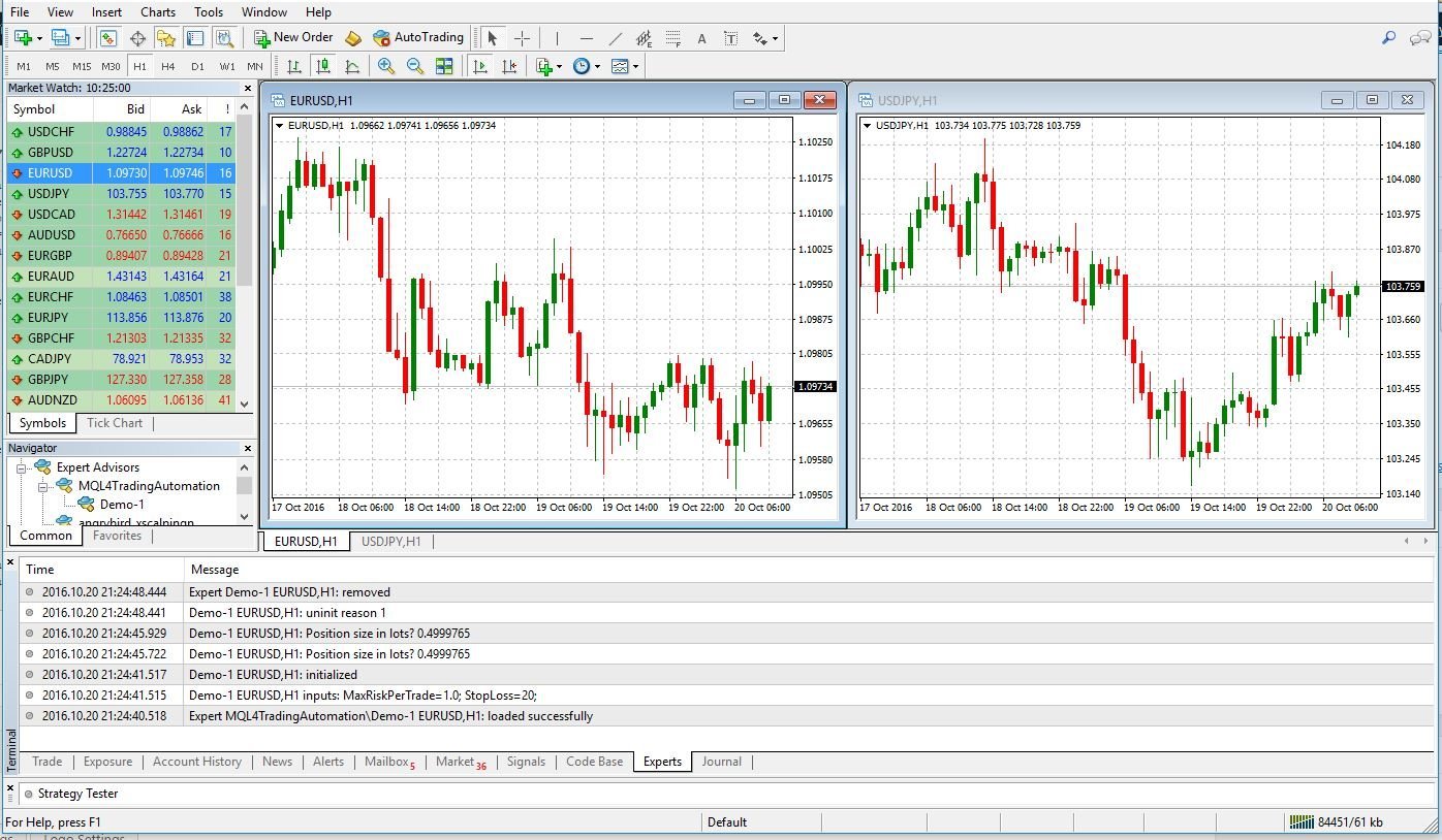 Position Size Calculation Script Output