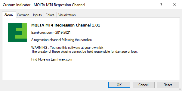 Linear Regression Channel Indicator for MT4/MT5