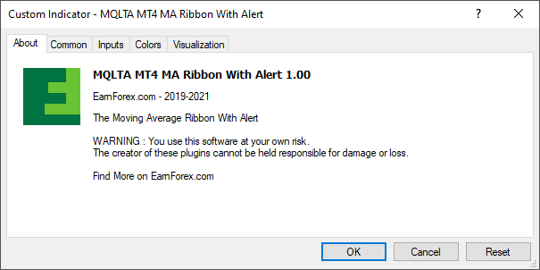 About Indicator MA Ribbon Alert for MetaTrader